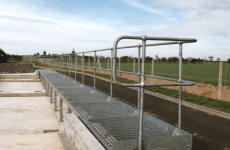 Galvanised open mesh walkway